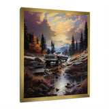Brown Pickup Truck Mountain Majesty I - Pickup Truck Canvas Wall Art