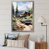Pickup Truck Mountain Retreat - Pickup Truck Canvas Wall Art