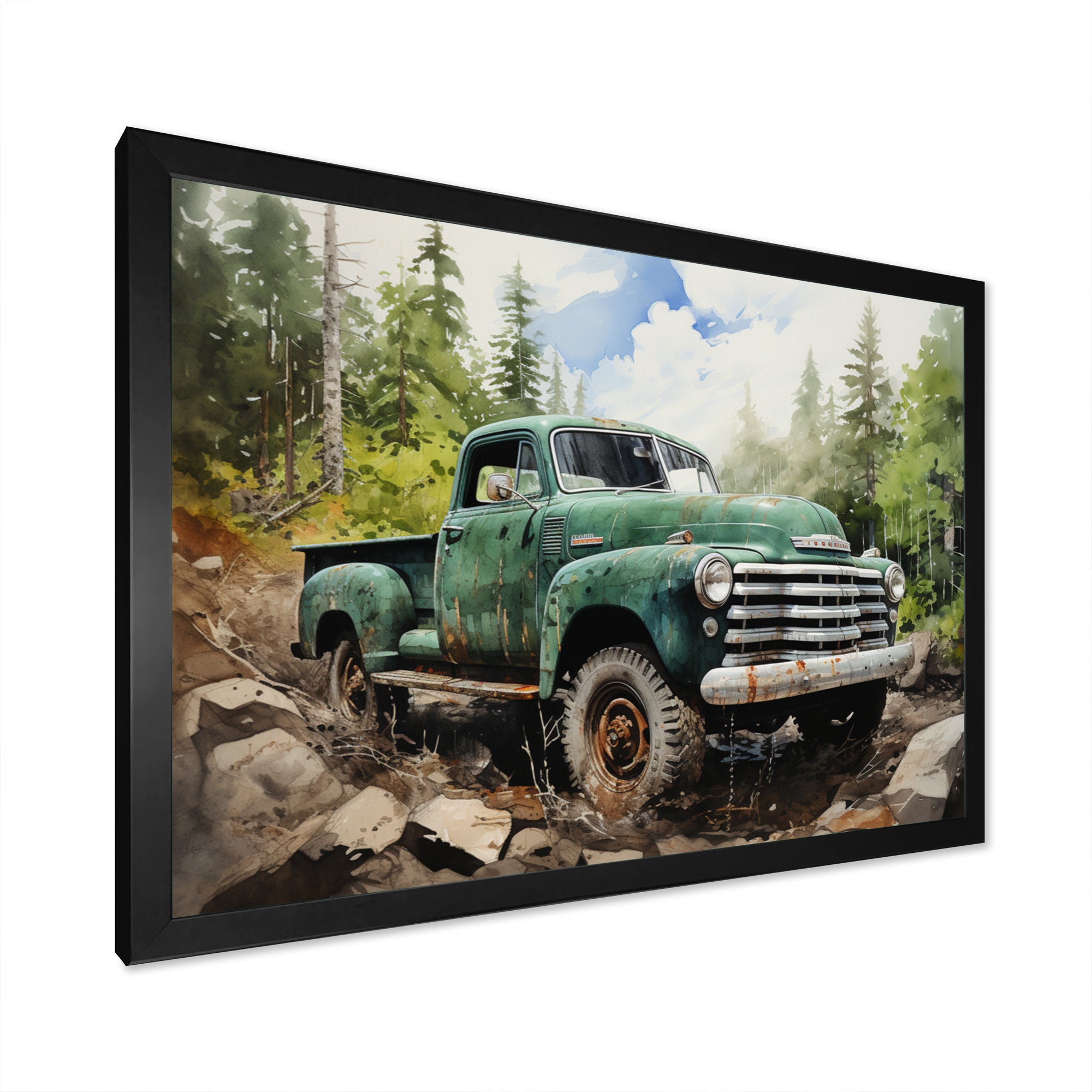 Pickup Truck Offroad Adventures I - Pickup Truck Canvas Wall Art