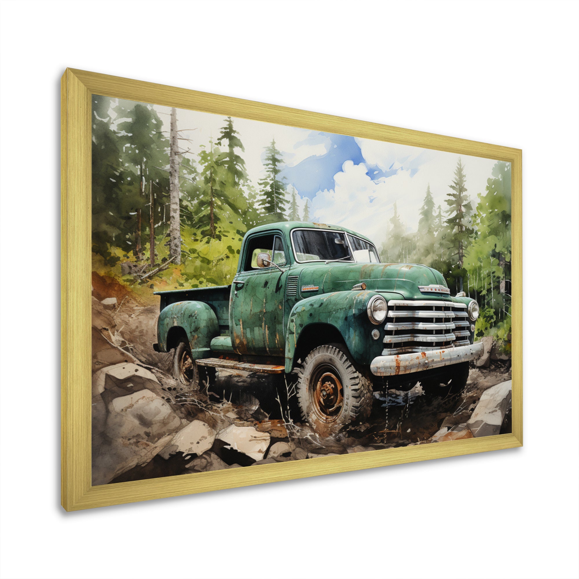 Pickup Truck Offroad Adventures I - Pickup Truck Canvas Wall Art
