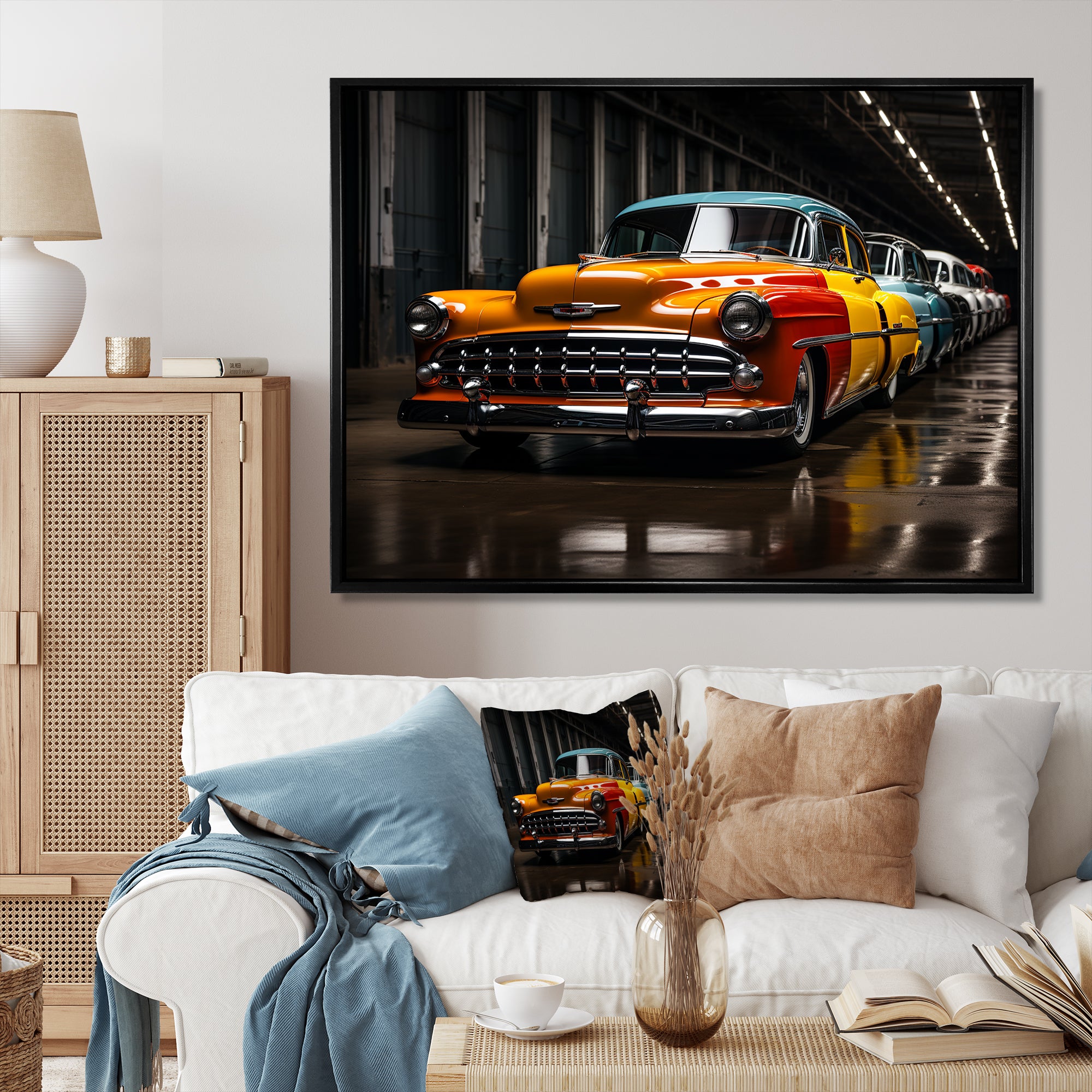 Colorful Pickup Truck Retro Rides - Pickup Truck Canvas Wall Art