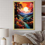 Colorful Pickup Truck Road Legends I - Pickup Truck Canvas Wall Art