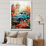 Pickup Truck Tropical Legends - Pickup Truck Canvas Wall Art