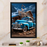 Pickup Truck Roadside Nostalgia - Pickup Truck Canvas Wall Art