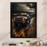Pickup Truck By The Storm - Pickup Truck Canvas Wall Art