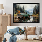 Pickup Truck Tranquil Lakeside I - Pickup Truck Canvas Wall Art