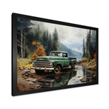 Pickup Truck Tranquil Lakeside I - Pickup Truck Canvas Wall Art