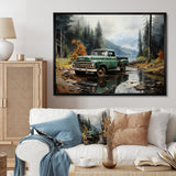 Pickup Truck Tranquil Lakeside I - Pickup Truck Canvas Wall Art