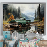 Pickup Truck Tranquil Lakeside I - Pickup Truck Canvas Wall Art