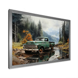Pickup Truck Tranquil Lakeside I - Pickup Truck Canvas Wall Art