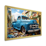Blue Pickup Truck Urban Explorers I - Pickup Truck Canvas Wall Art