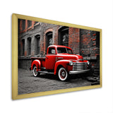 Red Pickup Truck Vintage Hauler I - Pickup Truck Canvas Wall Art