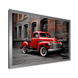 Red Pickup Truck Vintage Hauler I - Pickup Truck Canvas Wall Art