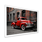 Red Pickup Truck Vintage Hauler I - Pickup Truck Canvas Wall Art