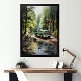 Pickup Truck Whispering Forest I - Pickup Truck Canvas Wall Art