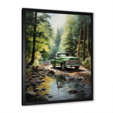 Pickup Truck Whispering Forest I - Pickup Truck Canvas Wall Art