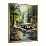 Pickup Truck Whispering Forest I - Pickup Truck Canvas Wall Art