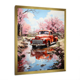 Red Pickup Truck Whispers Of - Pickup Truck Canvas Wall Art