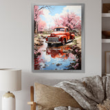 Red Pickup Truck Whispers Of - Pickup Truck Canvas Wall Art