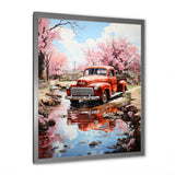 Red Pickup Truck Whispers Of - Pickup Truck Canvas Wall Art