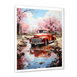 Red Pickup Truck Whispers Of - Pickup Truck Canvas Wall Art