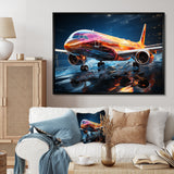 Colorful Plane In Translucent Ascension - Plane Canvas Wall Art