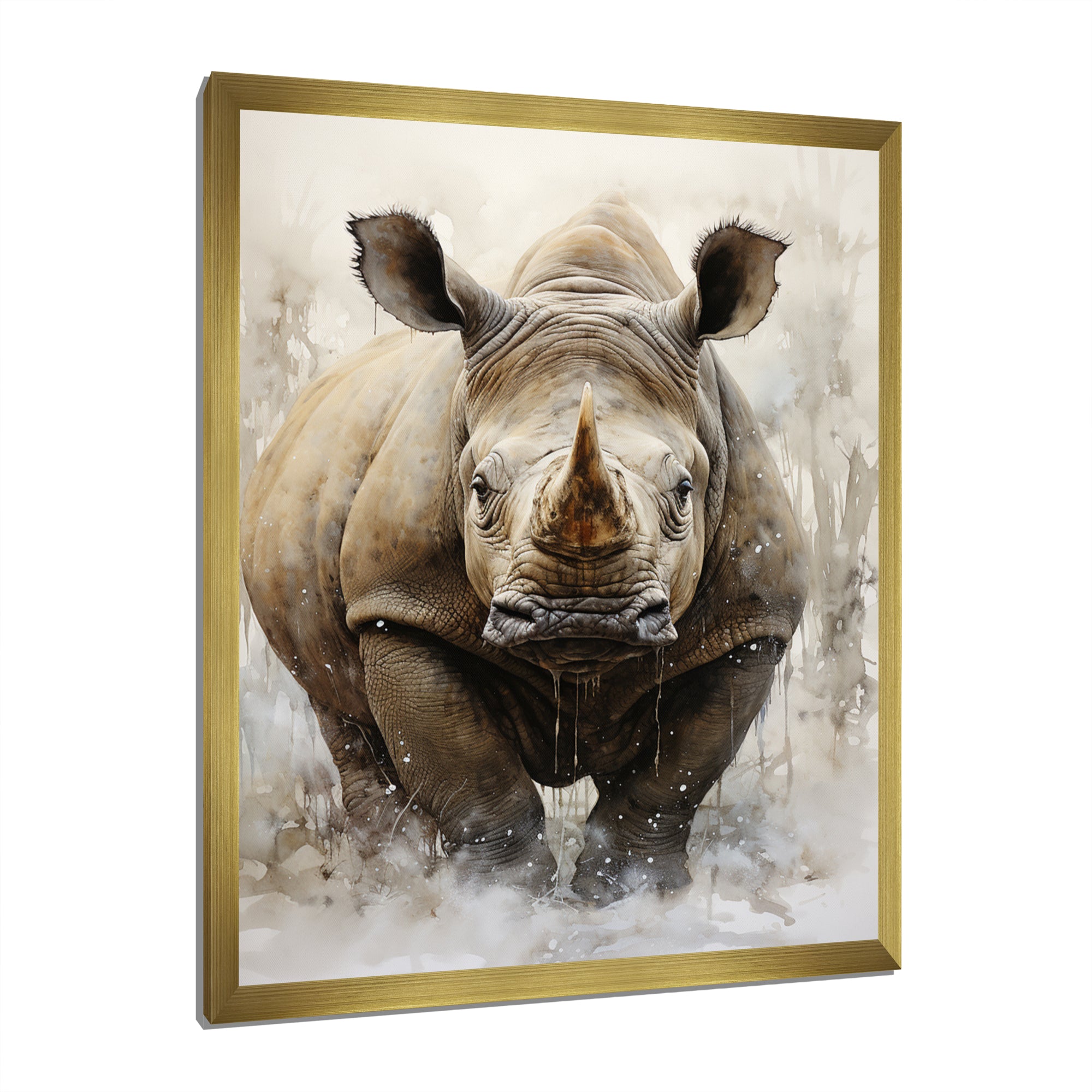 Rhinoceros Majestic Portrait - Gray Rhinoceros Wall Art