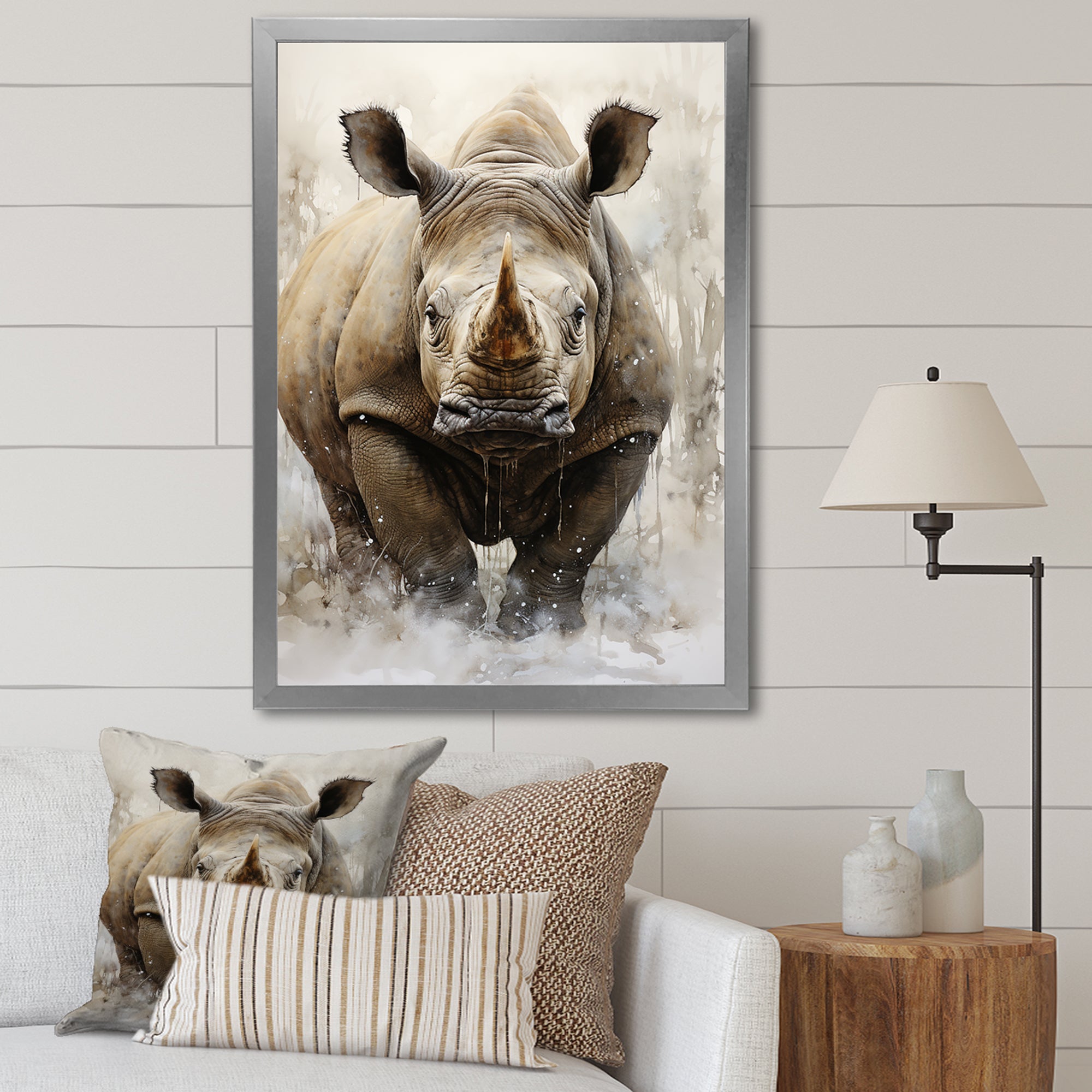 Rhinoceros Majestic Portrait - Gray Rhinoceros Wall Art