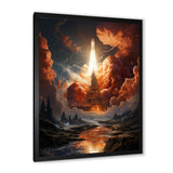 Rocketship Celestial Choreography - Rocketship Canvas Wall Art