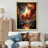 Rocketship Celestial Choreography - Rocketship Canvas Wall Art