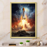 Rocketship Celestial Dreams - Rocketship Canvas Wall Art