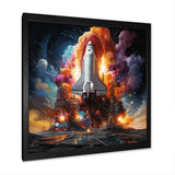 Rocketship Interstellar Fusion - Rocketship Canvas Wall Art