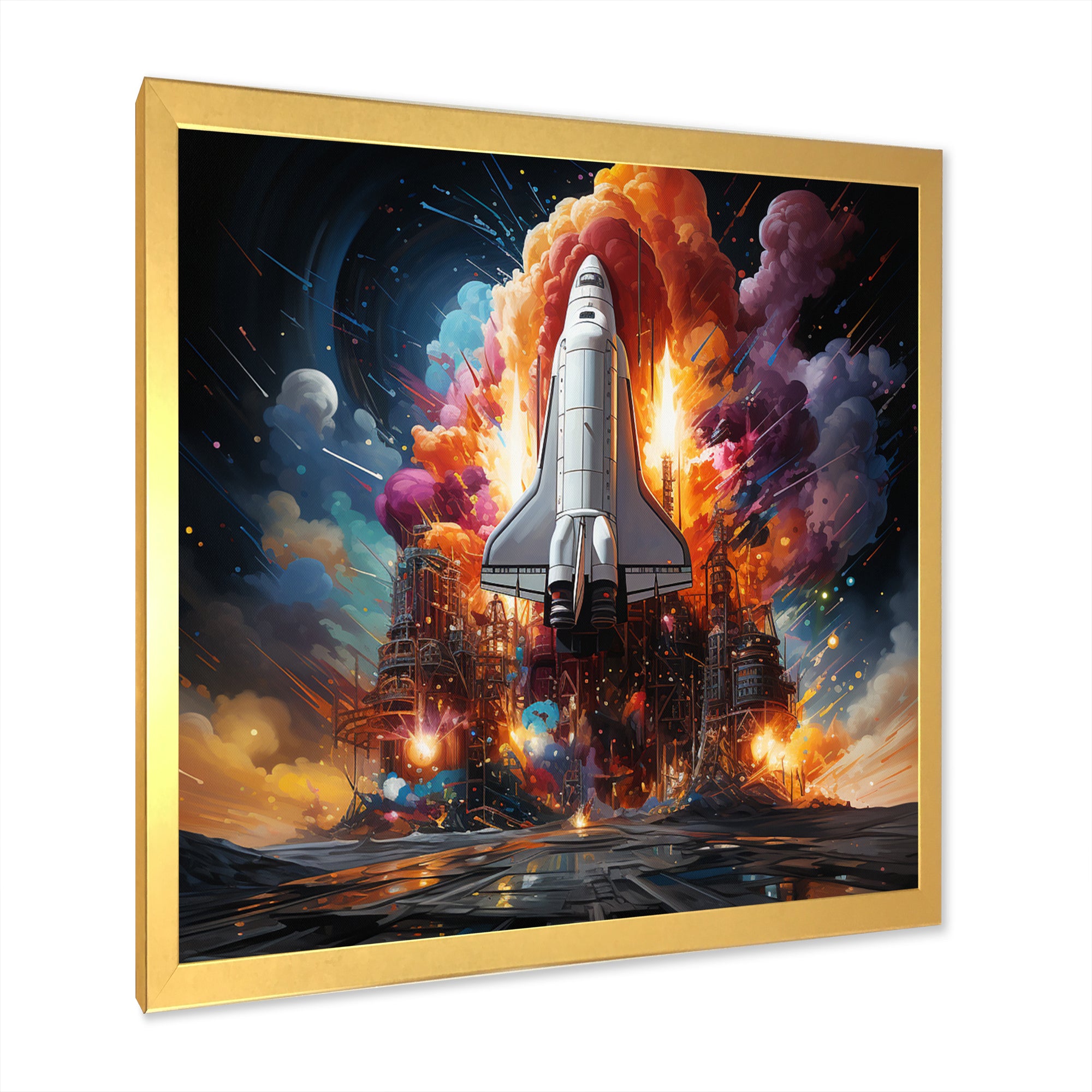 Rocketship Interstellar Fusion - Rocketship Canvas Wall Art