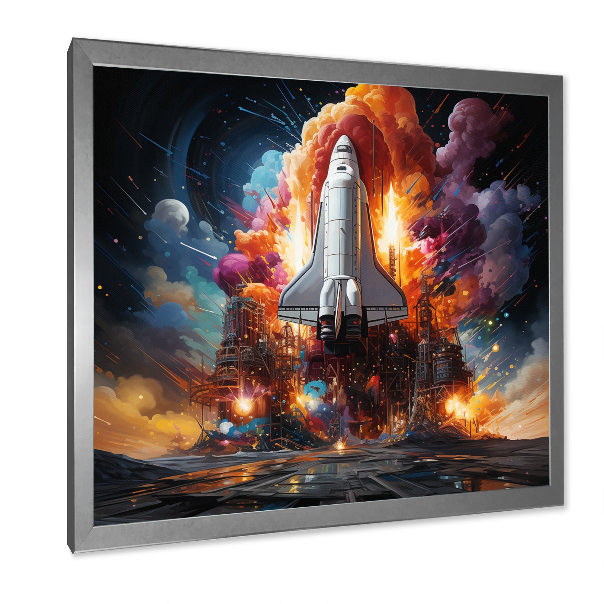 Rocketship Interstellar Fusion - Rocketship Canvas Wall Art