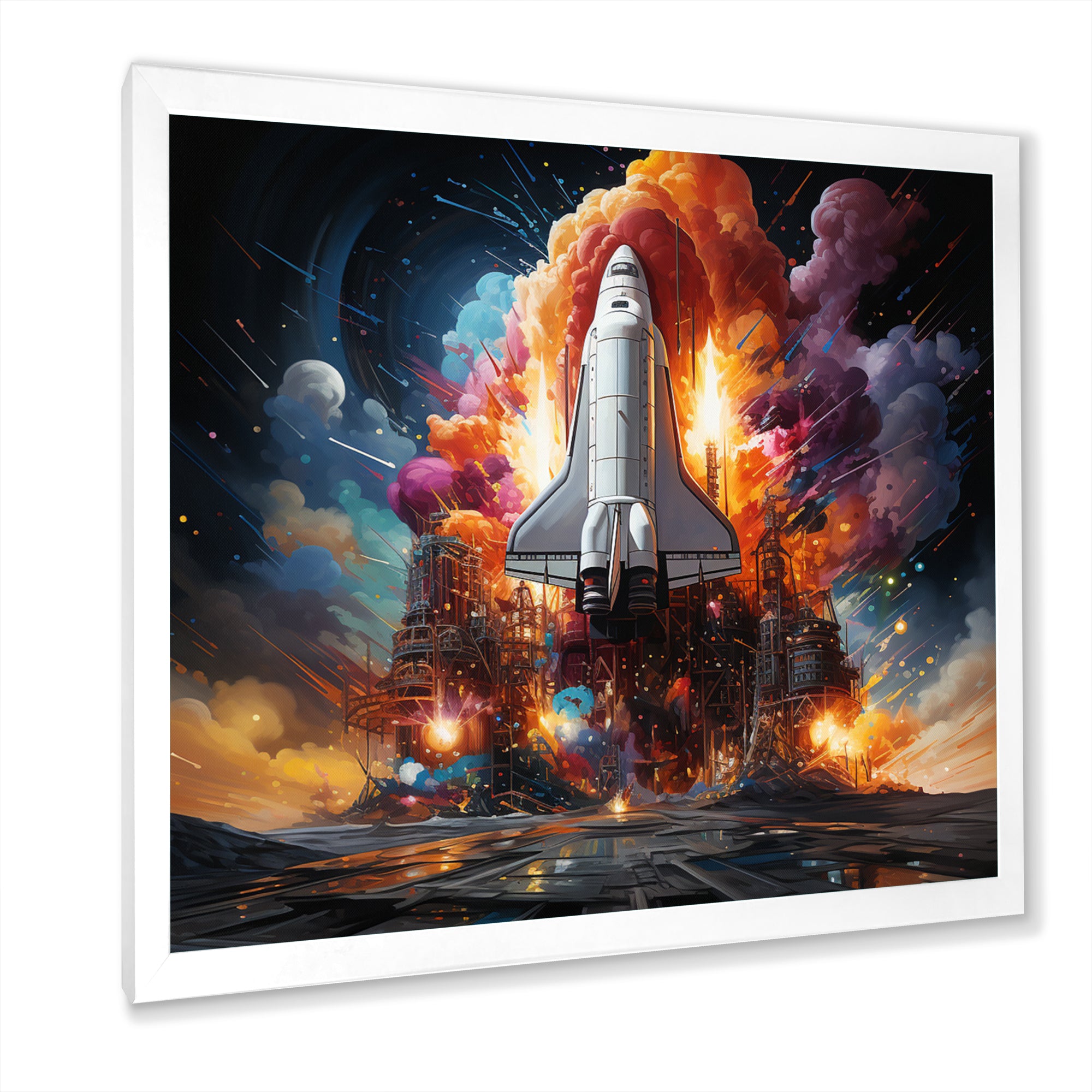 Rocketship Interstellar Fusion - Rocketship Canvas Wall Art