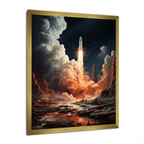 Rocketship Lunar Odyssey - Rocketship Canvas Wall Art