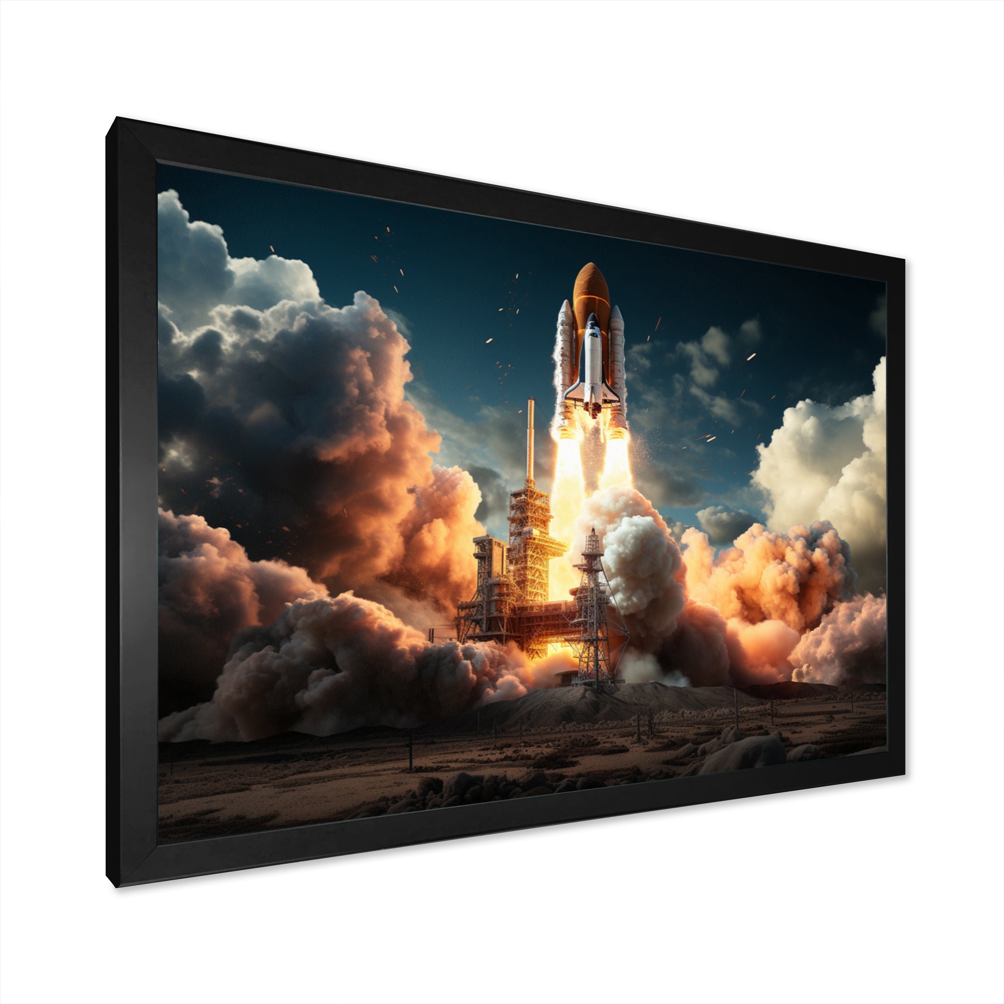 Rocketship Launch I - Rocketship Canvas Wall Art