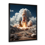 Rocketship Ambition To Space - Rocketship Canvas Wall Art