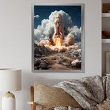 Rocketship Ambition To Space - Rocketship Canvas Wall Art
