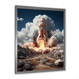 Rocketship Ambition To Space - Rocketship Canvas Wall Art