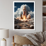 Rocketship Ambition To Space - Rocketship Canvas Wall Art