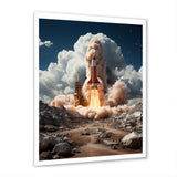 Rocketship Ambition To Space - Rocketship Canvas Wall Art
