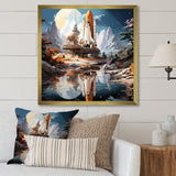 Rocketship Reflection On Water I - Rocketship Canvas Wall Art