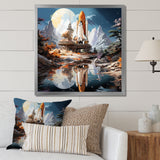 Rocketship Reflection On Water I - Rocketship Canvas Wall Art