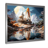 Rocketship Reflection On Water I - Rocketship Canvas Wall Art