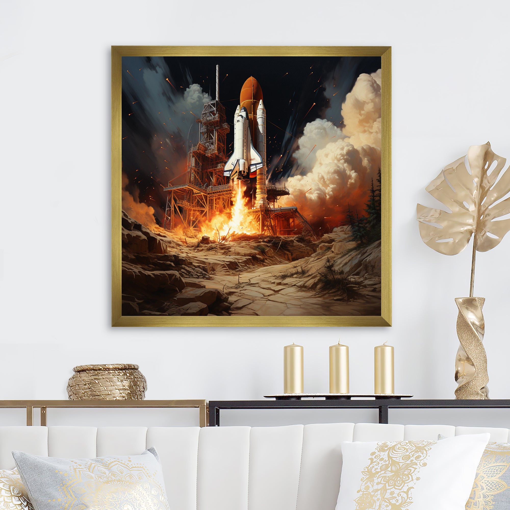 Rocketship Remembrance I - Rocketship Canvas Wall Art