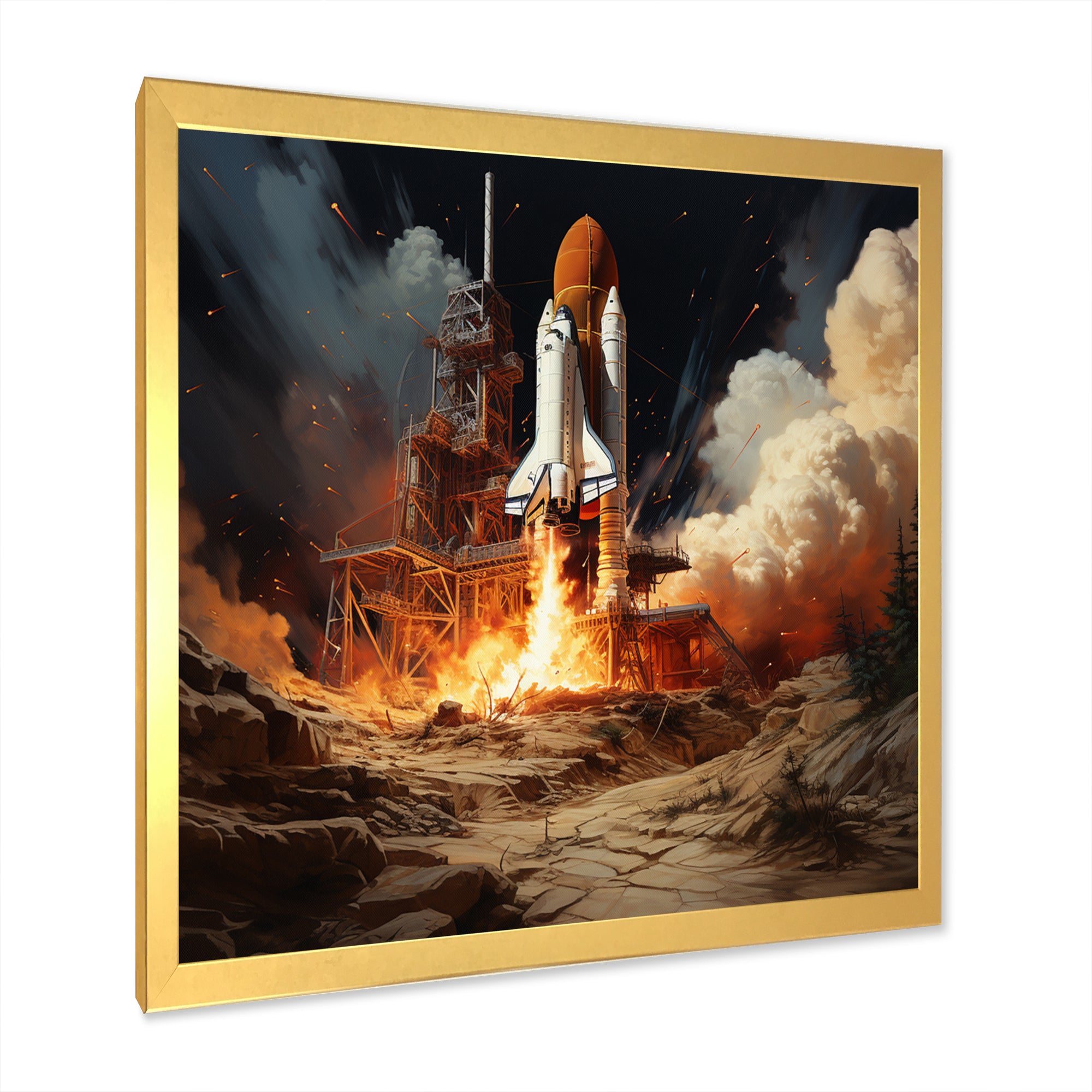 Rocketship Remembrance I - Rocketship Canvas Wall Art