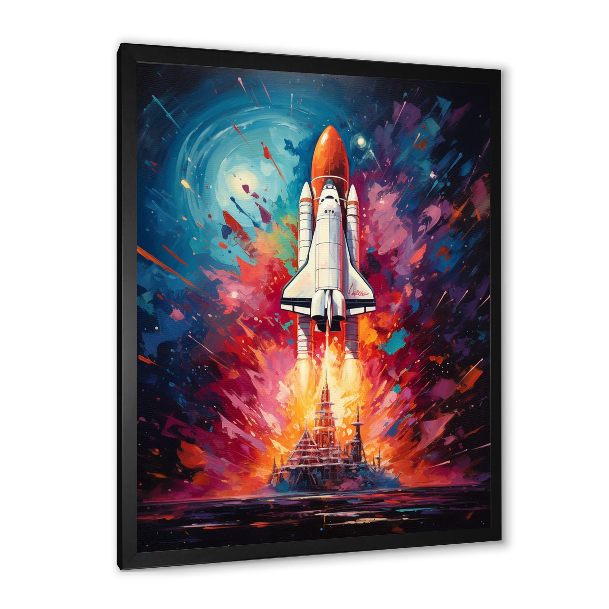 Rocketship Resonance - Rocketship Canvas Wall Art