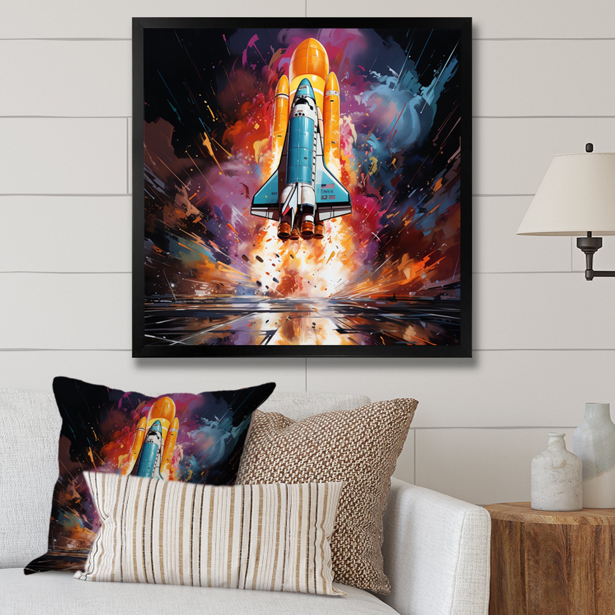 Rocketship Revelation I - Rocketship Canvas Wall Art
