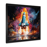 Rocketship Revelation I - Rocketship Canvas Wall Art